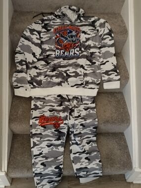 Chicago Bears Camo Jogger Set - Gray/White New XXL